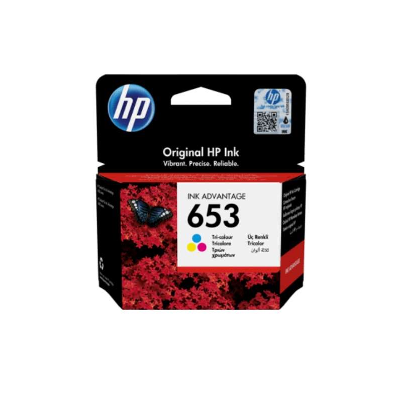 Original HP 653 Tri-Colour Printer Ink Cartridge Single Pack