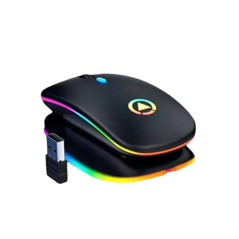 Mouse LED Soft click  acfc rechargeable black