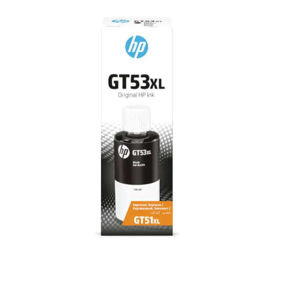 Original HP GT53XL 135ml Black Original Ink Bottle - Ink Tank 115/315/415