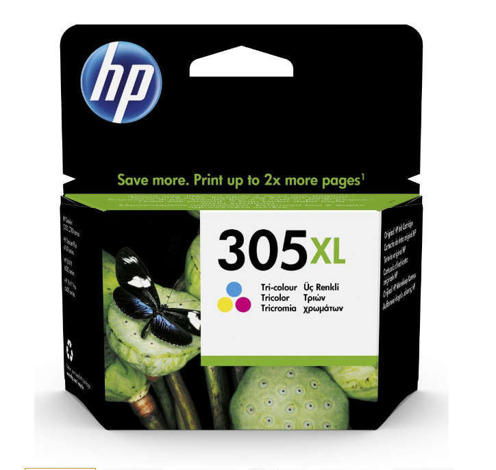 Original HP # 305XL High Yield Tri-color Original Ink Cartridge - HP 2720/4120