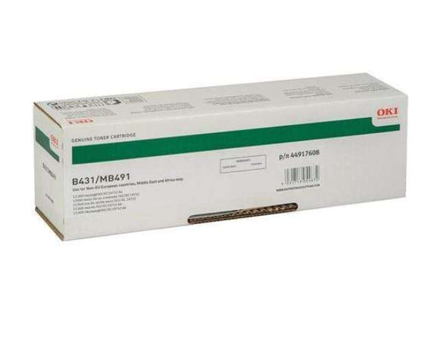 Original OKI Black Laser High Yield Toner B431/MB491 12K Yield
