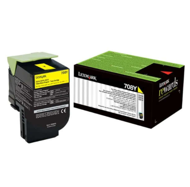 Original LEXMARK 708Y CS310 / CS410 / CS510 Yellow Return Program Toner Cartridge