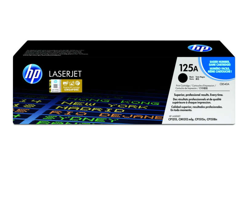 Original HP # 125A COLOR LASERJET (BLACK TONER) CP1215/1515/1518 AND CM1312 BLACK PRINT CARTRIDGE.