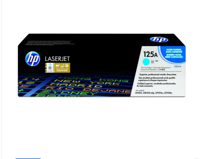 Original HP # 125A CYAN ORIGINAL LASERJET TONER CARTRIDGE CP1215/1515