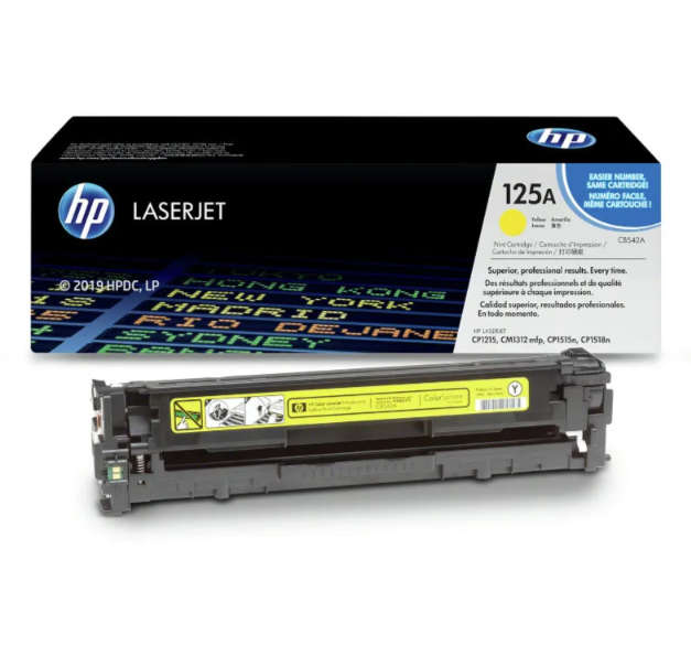 Original HP # 125A YELLOW ORIGINAL LASERJET TONER CARTRIDGE CP1215/1515