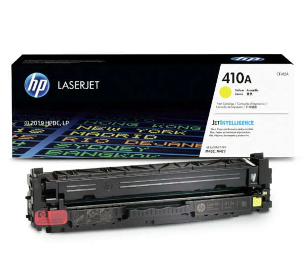 Original HP # 410A YELLOW LASERJET M452/MFP M477 CARTRIDGE.