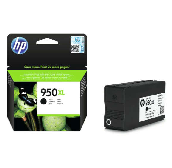 Original HP # 950XL BLACK OFFICEJET INK CARTRIDGE - OfficeJet Pro 8100 ePrinter series, OfficeJet...