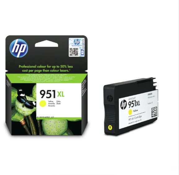Original HP # 951XL YELLOW OFFICEJET INK CARTRIDGE - OfficeJet Pro 8100 ePrinter series, OfficeJe...