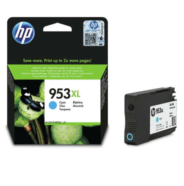 Original HP # 953XL High Yield Cyan Original Ink Cartridge - HP OfficeJet Pro 8710/8720/8725/8730...