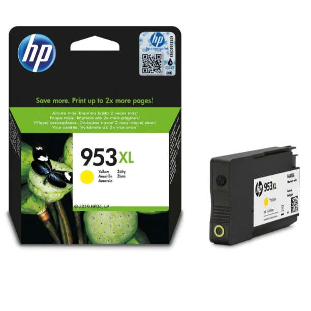 Original HP # 953XL High Yield Yellow Original Ink Cartridge - HP OfficeJet Pro 8710/8720/8725/87...