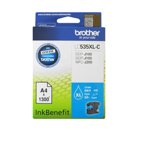 Original BROTHER HIGH YIELD CYAN INK CARTRIDGE - DCPJ105