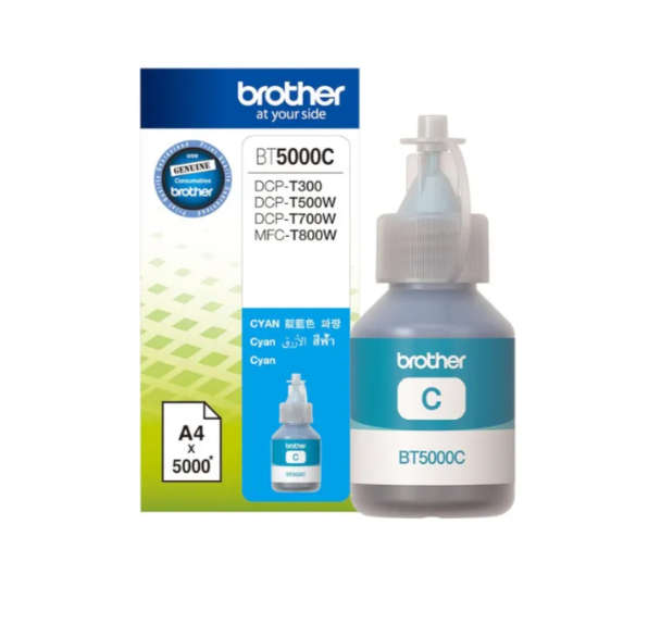 Original BROTHER BT5000 CYAN INK FOR DCPT500W DCPT710W MFCJ910DW (5000 PAGE YIELD)