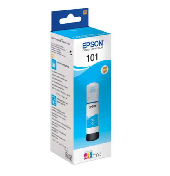 Original EPSON 101 ECOTANK CYAN INK BOTTLE