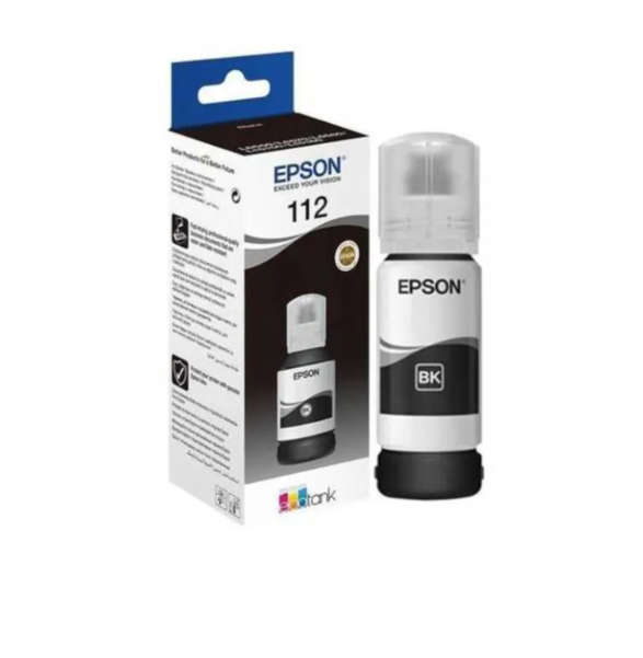 Original EPSON 112 ECOTANK PIGMENT BLACK INK BOTTLE