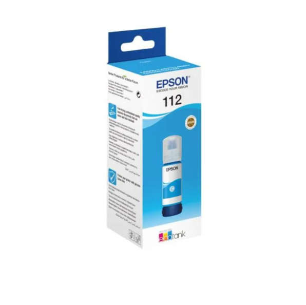 Original EPSON 112 ECOTANK PIGMENT CYAN INK BOTTLE