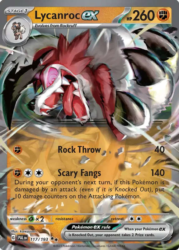 Lycanroc ex - SV02: Paldea Evolved (PAL)