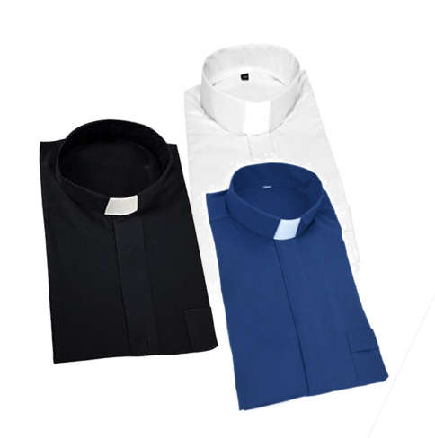 Clerical Cotton Shirt - Includes Slip in Clerical Collar