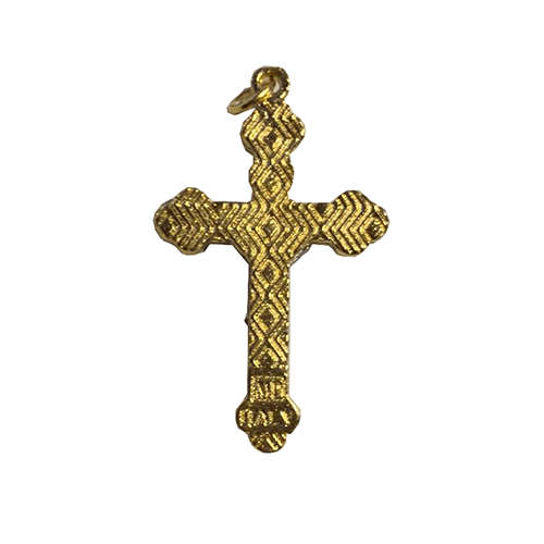 Small Gold and Colour Budded Crucifix