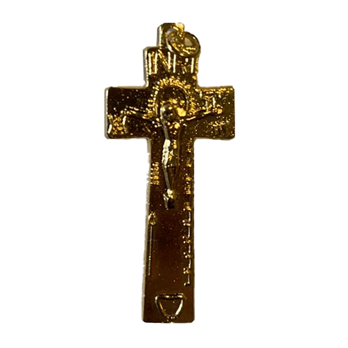 Irish Penal Crucifix Small Gold Coloured