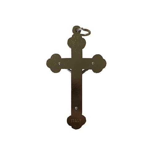 Medium Metal and Brown Budded Crucifix