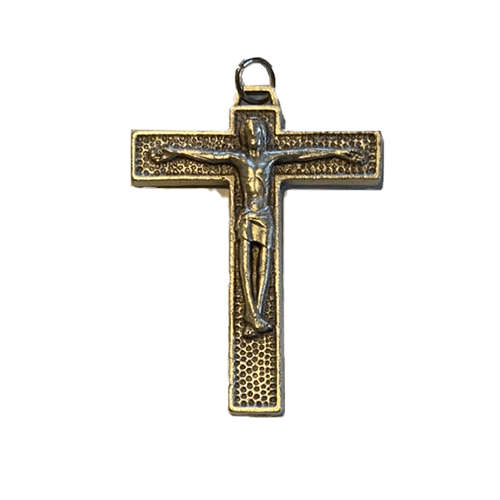 Short Top Crucifix Small Silver Coloured