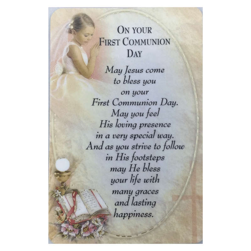 First Holy Communion Holy Card