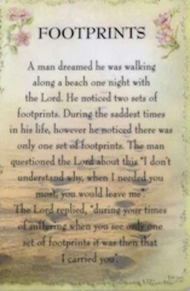 Catholic Footprints Holy Card - 3.40g