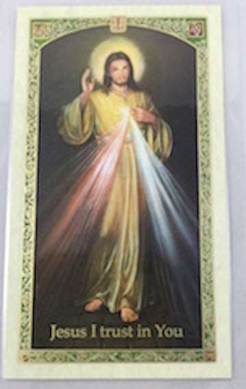 Catholic Divine Mercy Holy Card - 2.80g