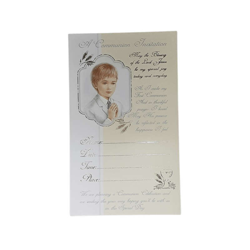 First Holy Communion Boy's Invitation