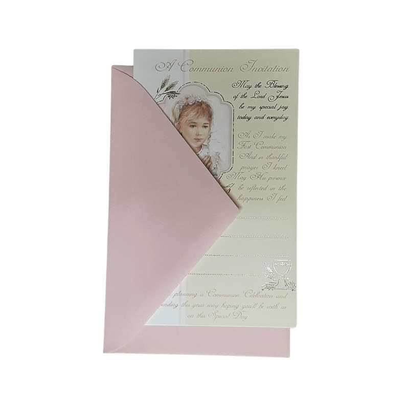 First Holy Communion Girl's Invitation Cards