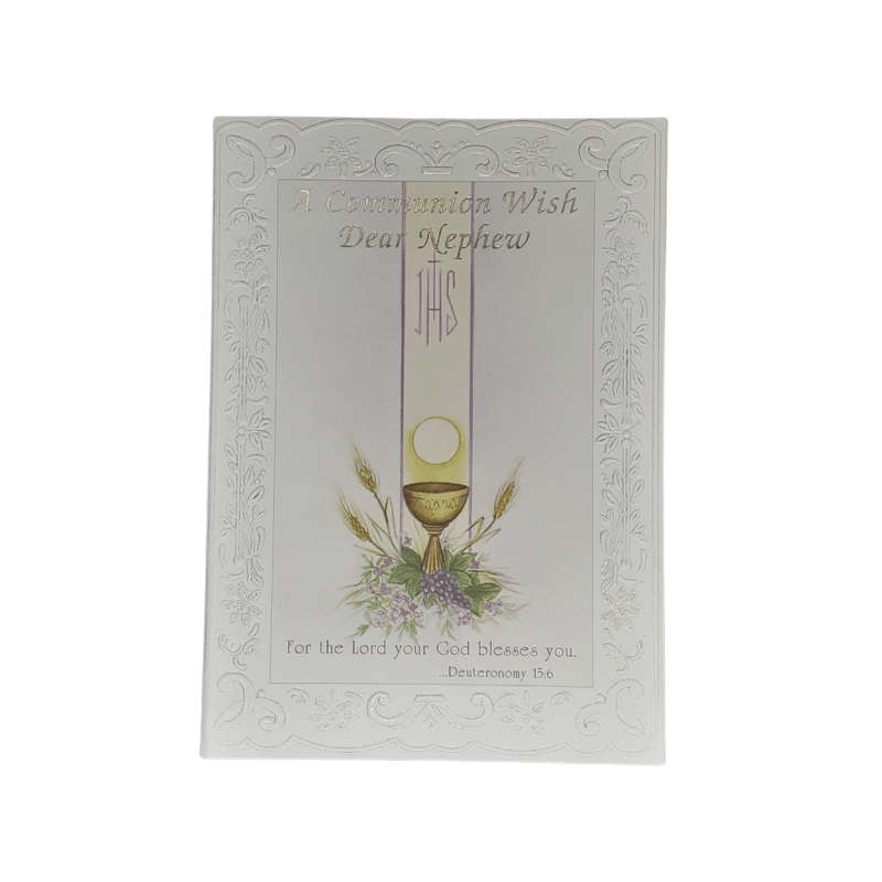 First Holy Communion Card for a Nephew