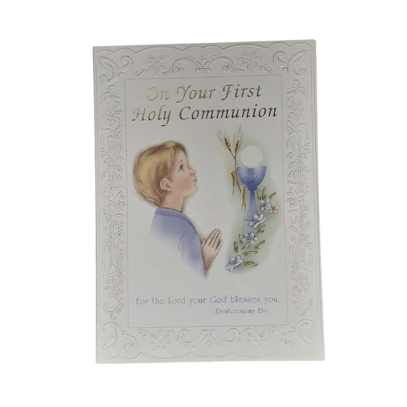 First Holy Communion Card For Boy