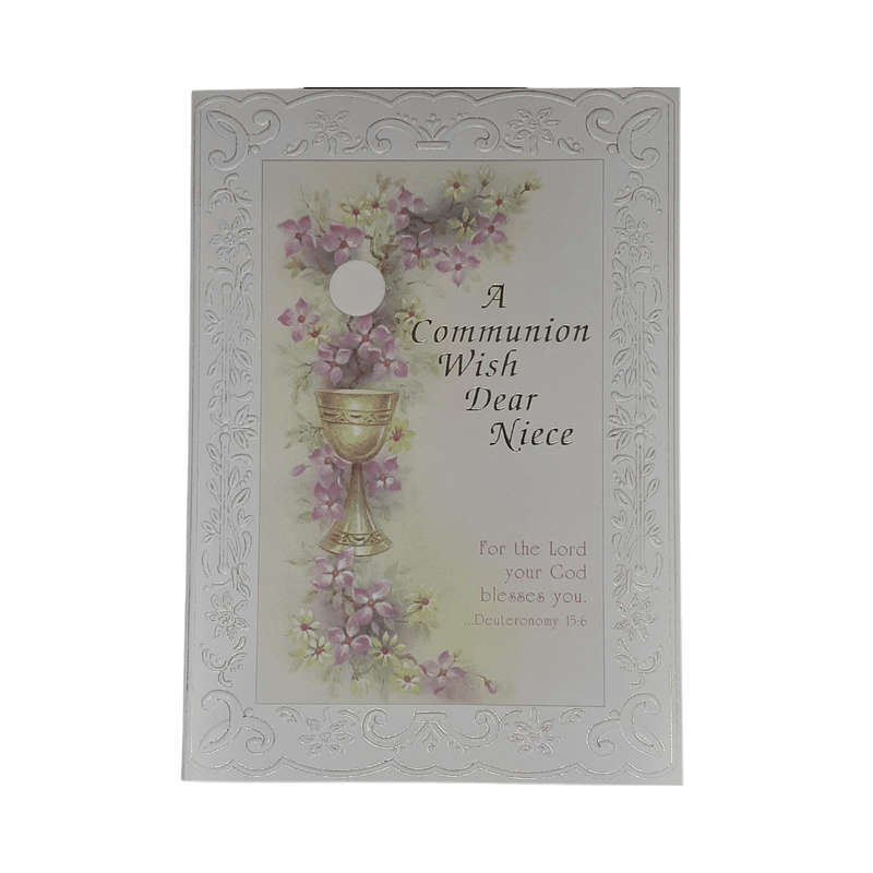 First Holy Communion Card for Niece