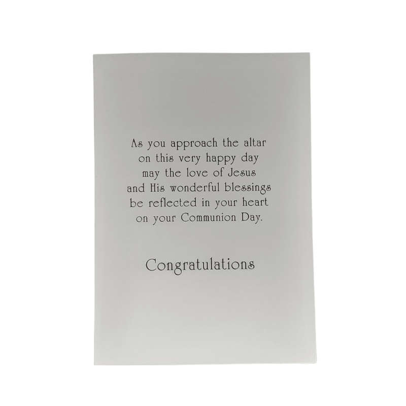 Ornate First Holy Communion Card for Girl