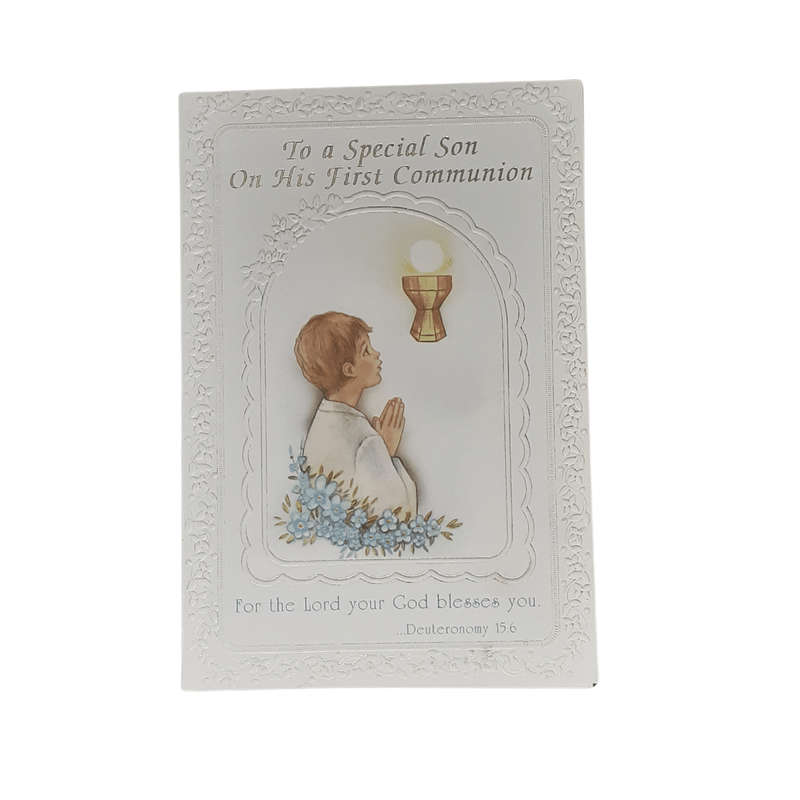 First Holy Communion Card For A Son