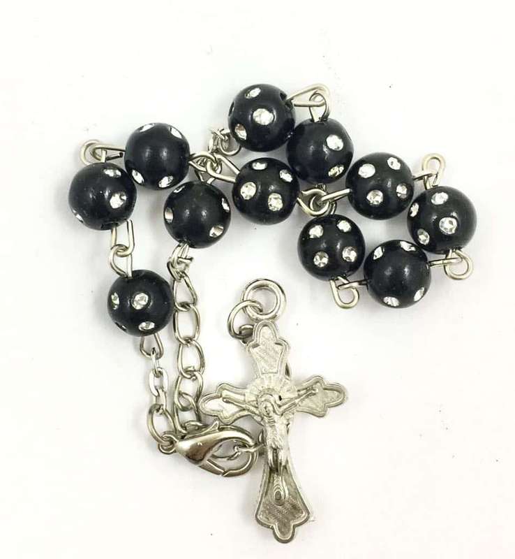 Black And Silver Decade Rosary