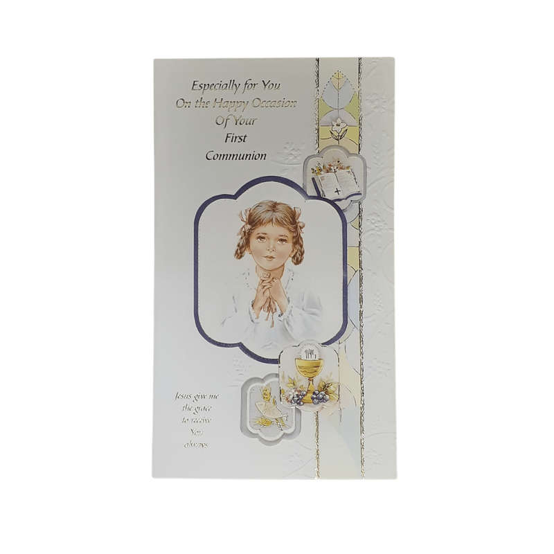 First Holy Communion Card For Girl