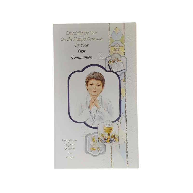 First Holy Communion Card For Boy