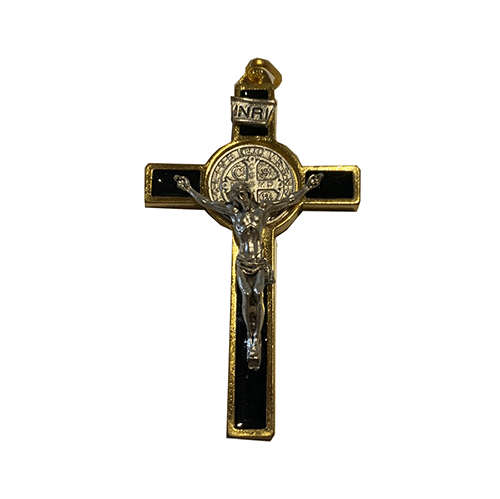 Saint Benedict Crucifix Medium Black and Gold
