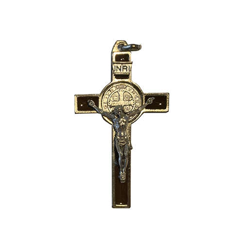Saint Benedict Crucifix Medium Black and Gold