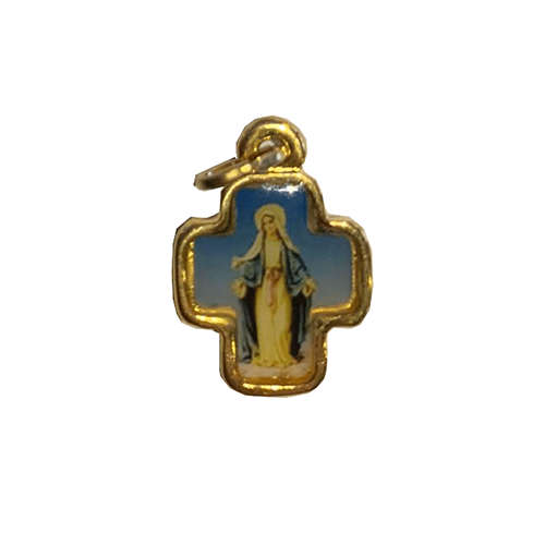 Small Gold Mary Cross
