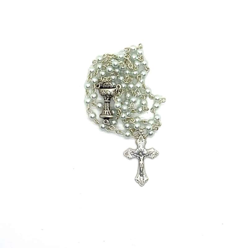 Baby Blue Pearl First Communion Rosary
