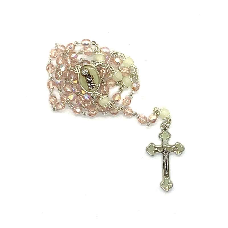 Pink Baptism Rosary