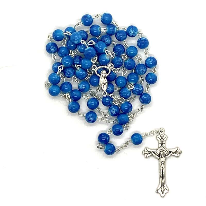 Turquoise  Round Bead Rosary