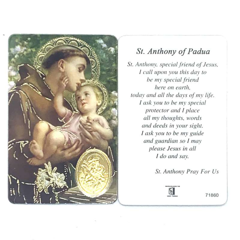 St Anthony of Padua Holy Card