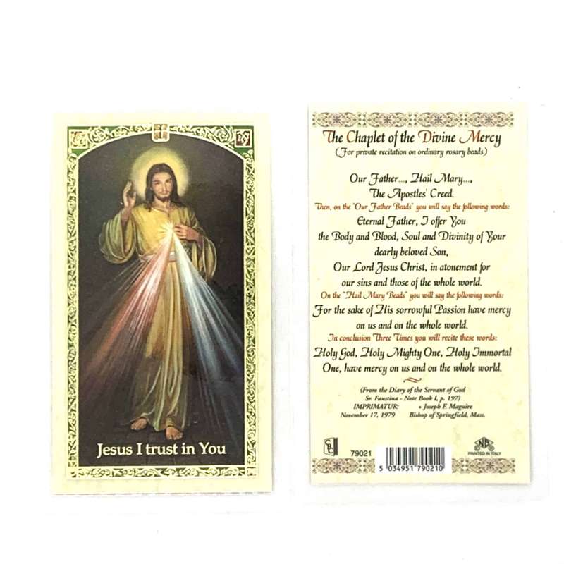 Divine Mercy Holy Card