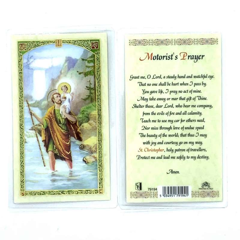 St Christopher Holy Card
