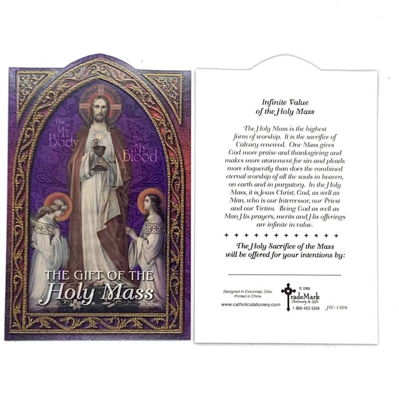 Gift of Mass Holy Card
