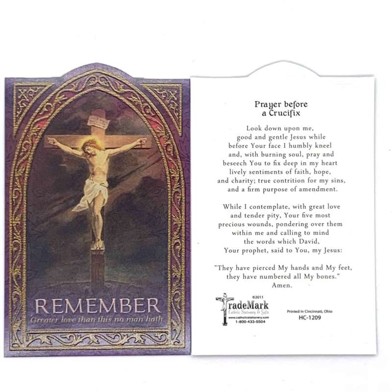 Jesus on the Crucifix Holy Card