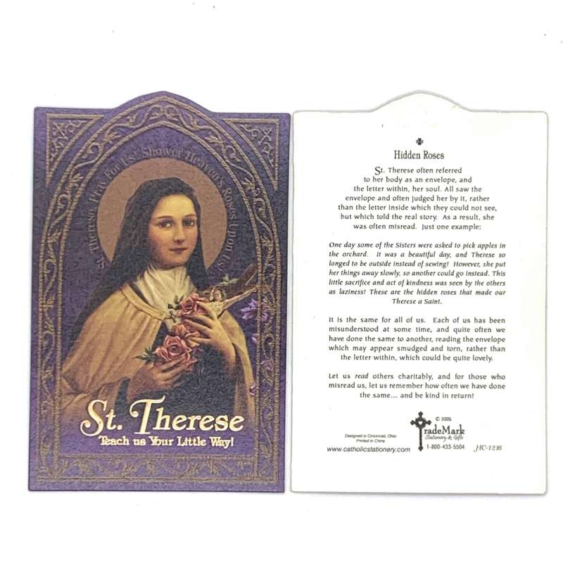 St Therese Holy Card
